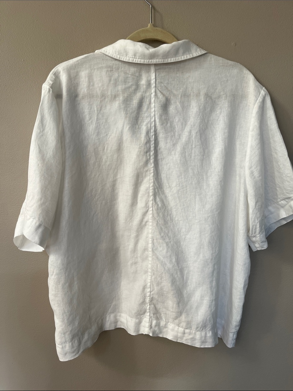 Everlane Linen Workwear short sleeve button down shirt size XL white - Picture 5 of 12